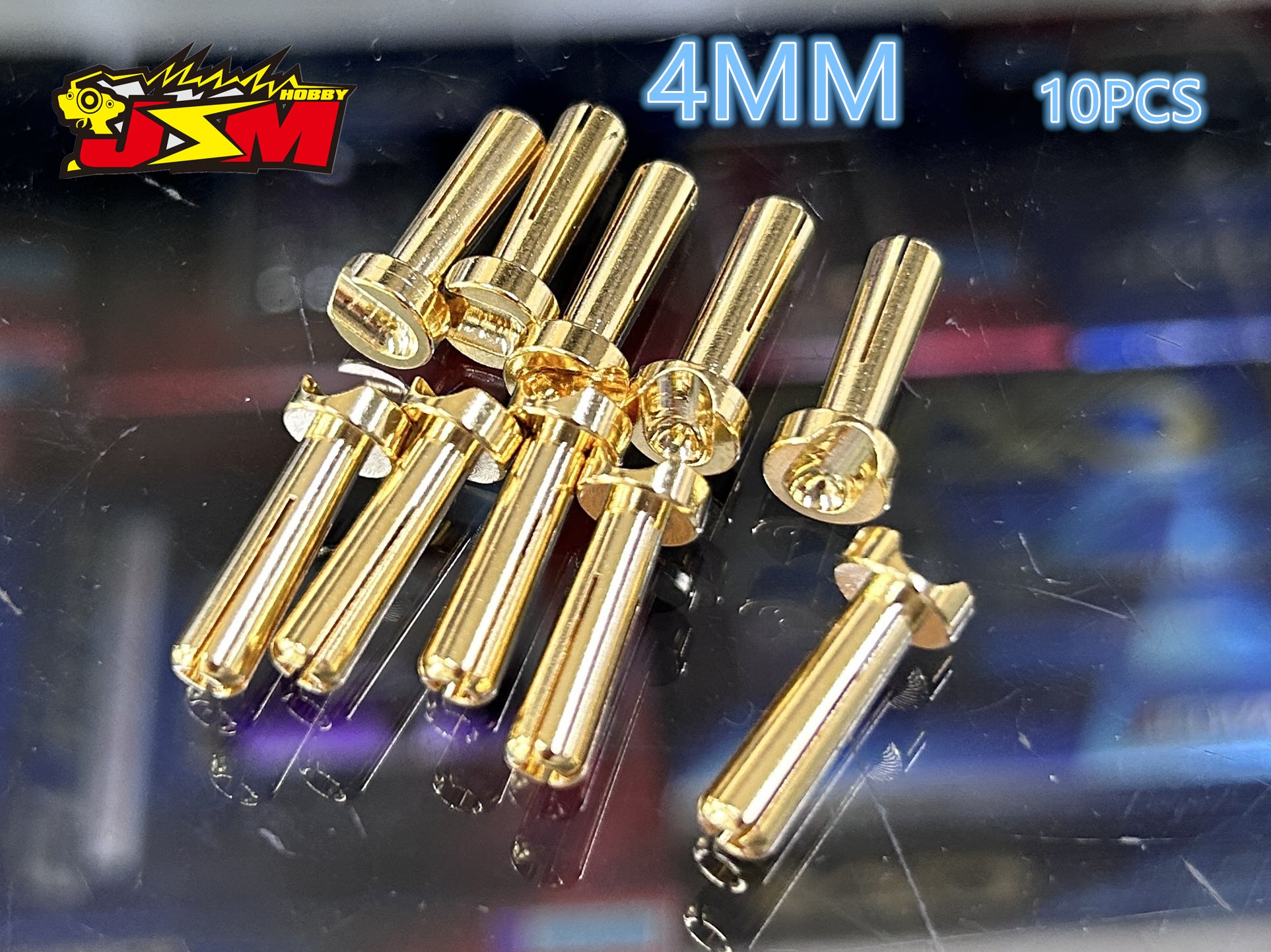 Gold-plated 4/5MM Banana Plug  bullet plug hard-shell lithium battery, gold-plated 1.5 u super current