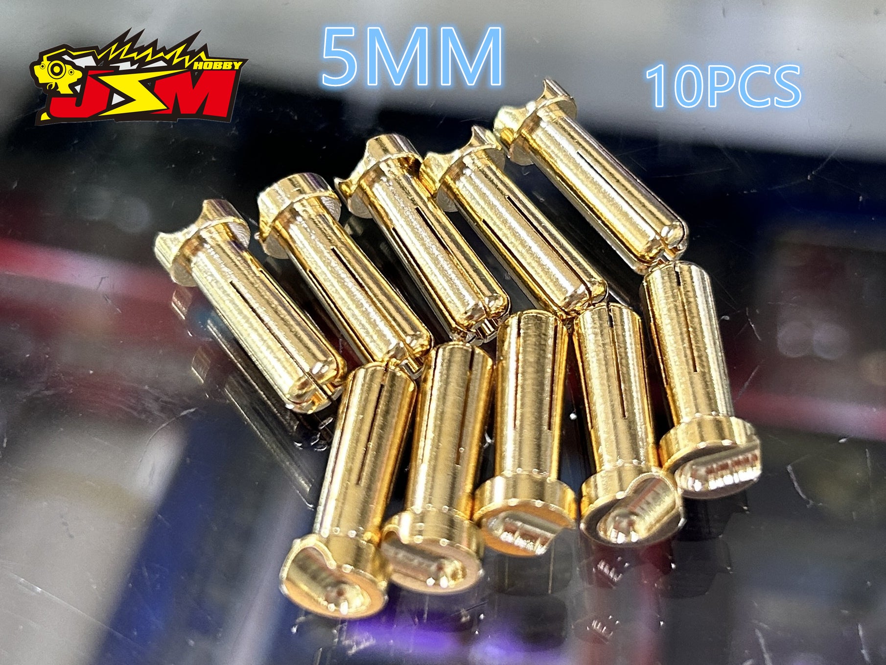 Gold-plated 4/5MM Banana Plug  bullet plug hard-shell lithium battery, gold-plated 1.5 u super current