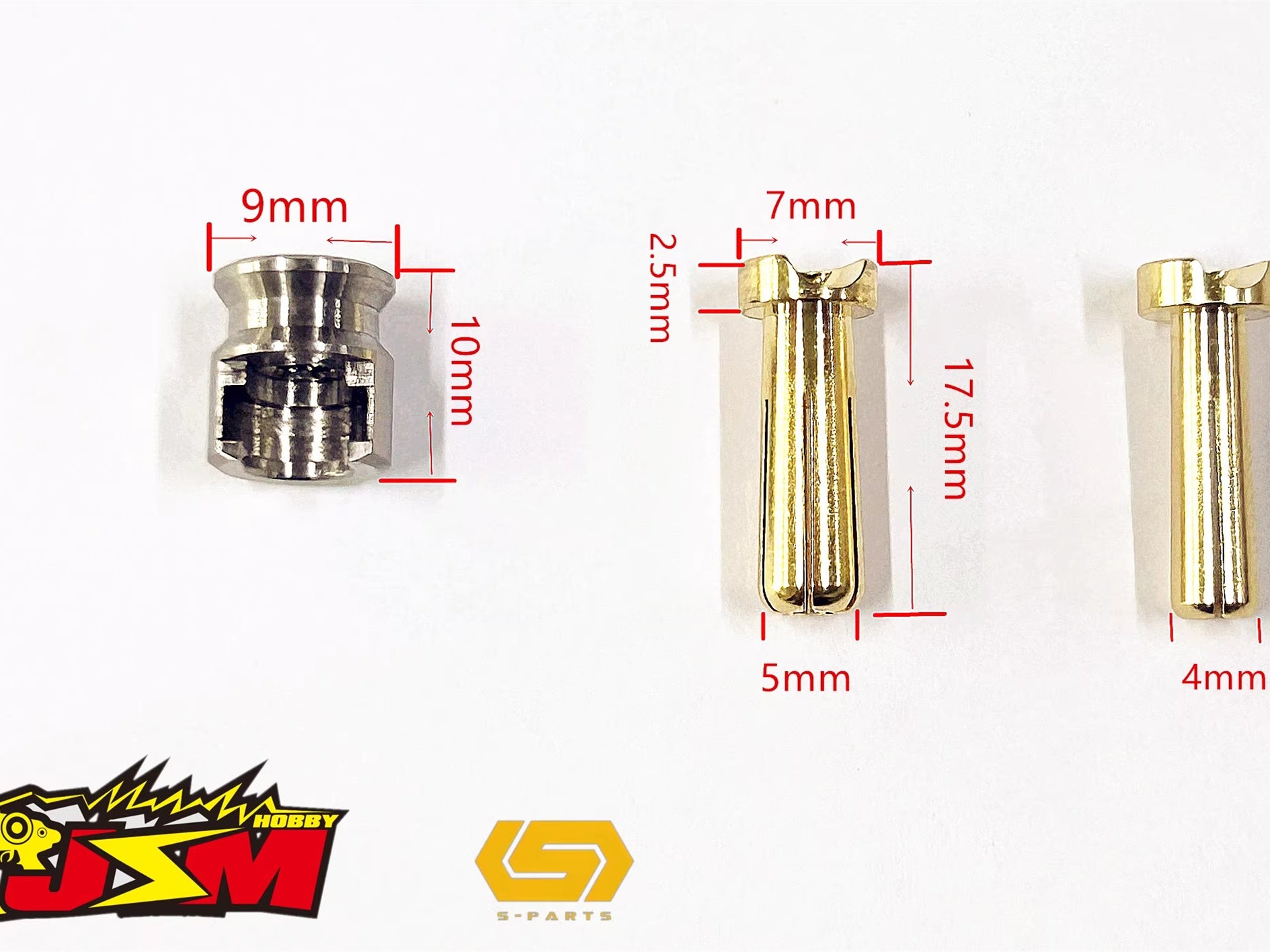 Gold-plated 4/5MM Banana Plug  bullet plug hard-shell lithium battery, gold-plated 1.5 u super current